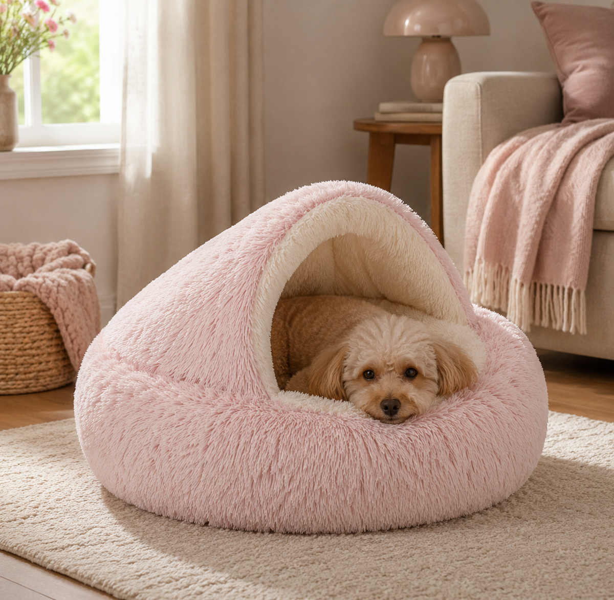 Cocoon Dog Bed with Raised Edges