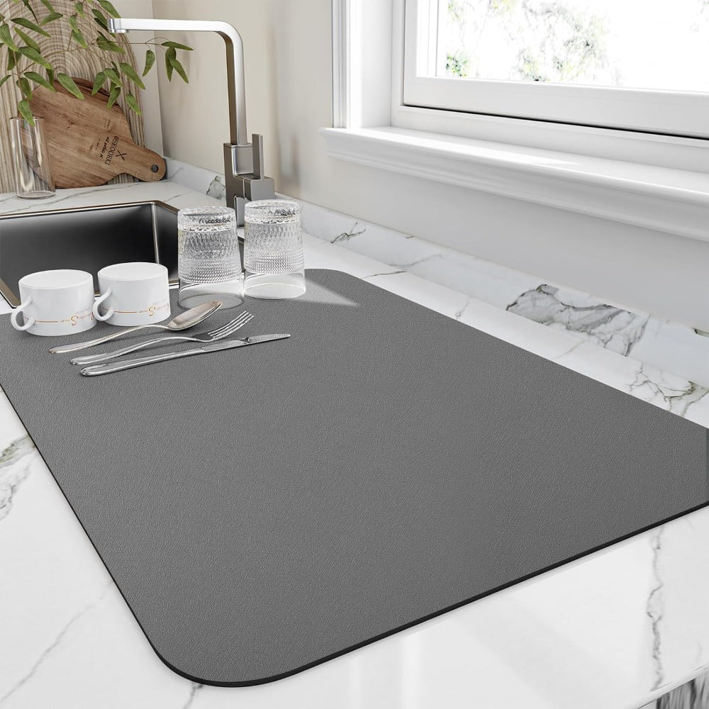 Quick-Drying Kitchen Dish Mat – Highly Absorbent and Space-Saving