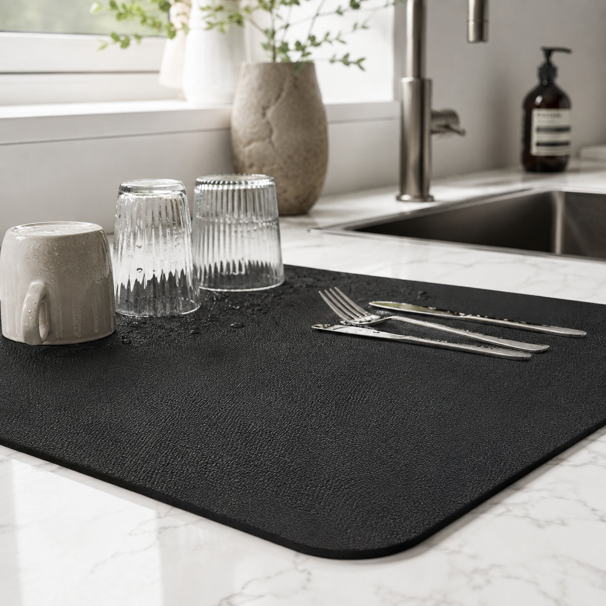 Quick-Drying Kitchen Dish Mat – Highly Absorbent and Space-Saving