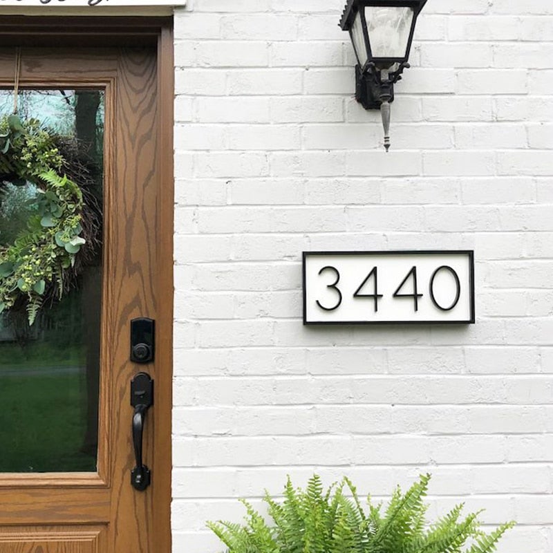 Black Zinc Alloy House Number Sign – Durable and Easy to Install