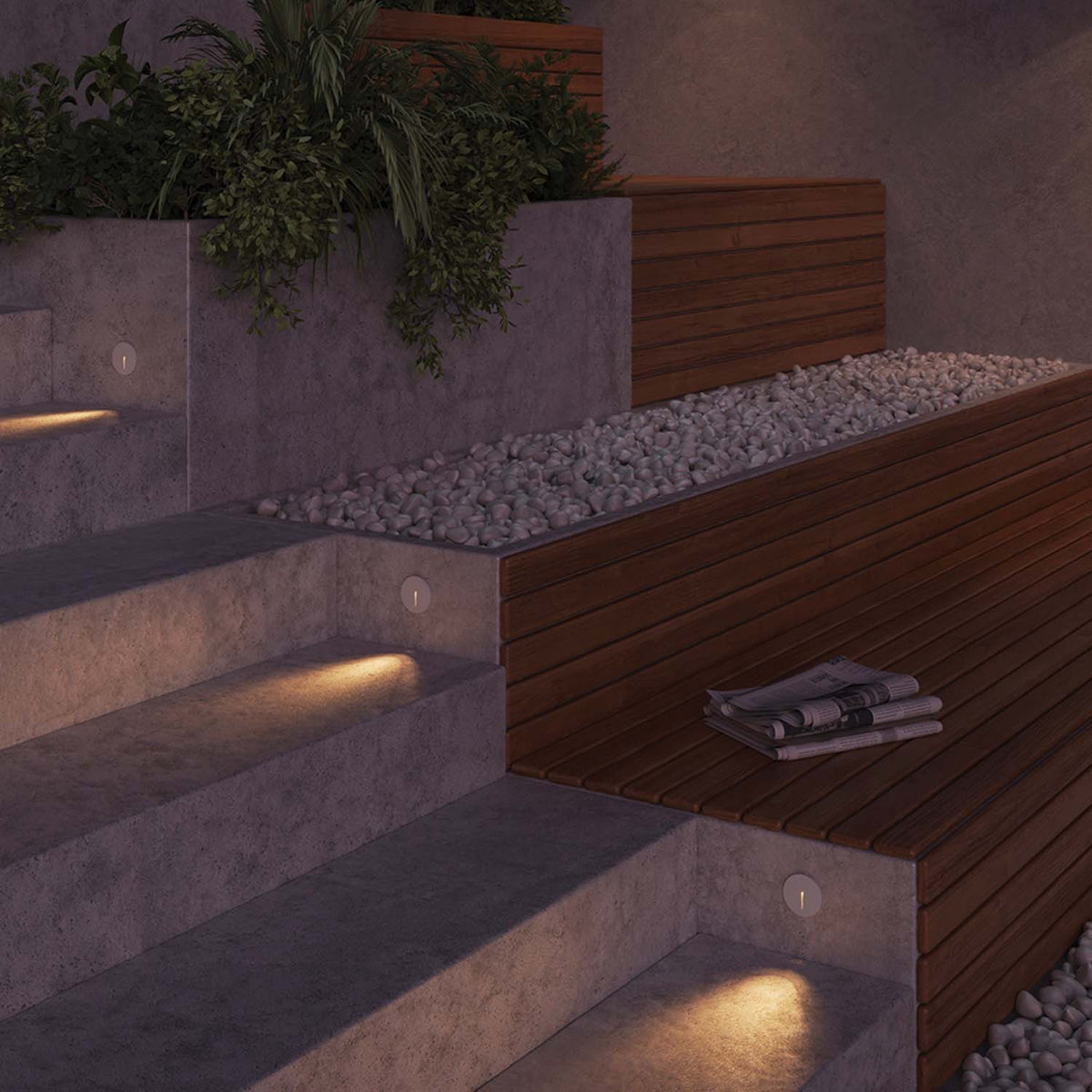Aluminum Recessed Spotlight – Wall Light for Stairs, Paths and Patios