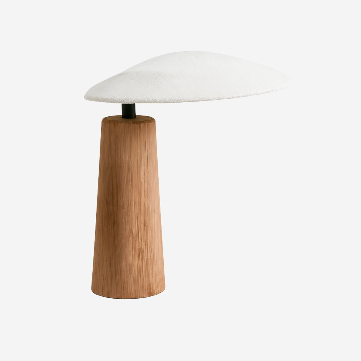 Japandi Solid Wood Table Lamp – Floating Shade with Organic Silhouette