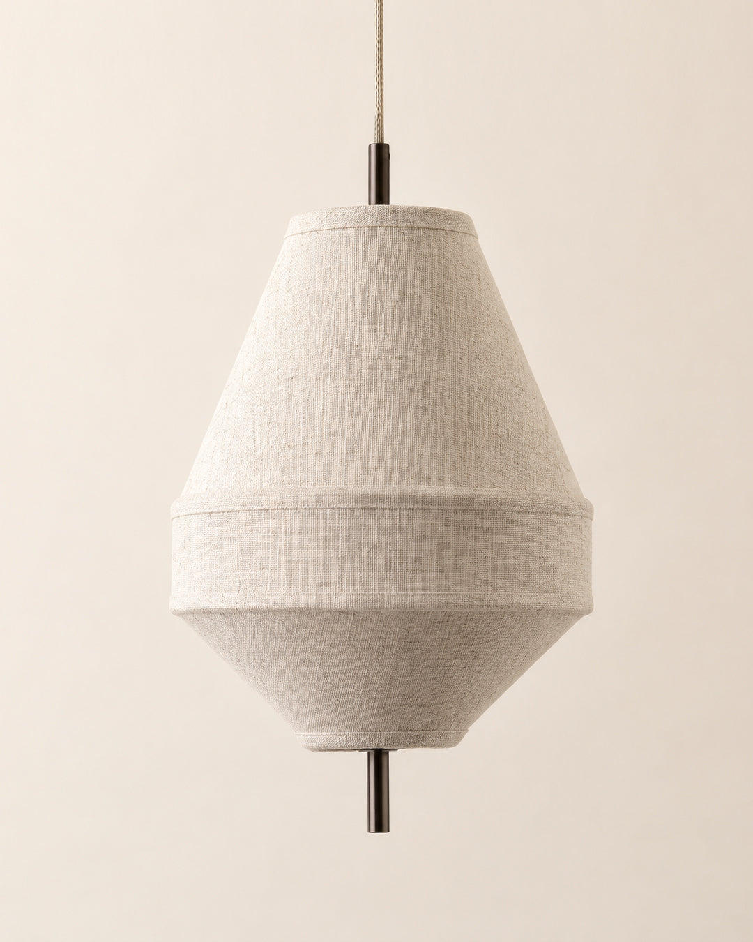 Japandi Linen Ceiling Light – Organic Design
