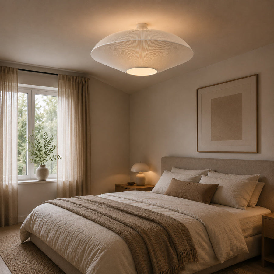 Japandi Fabric Ceiling Light – Organic Design for Living Room and Bedroom