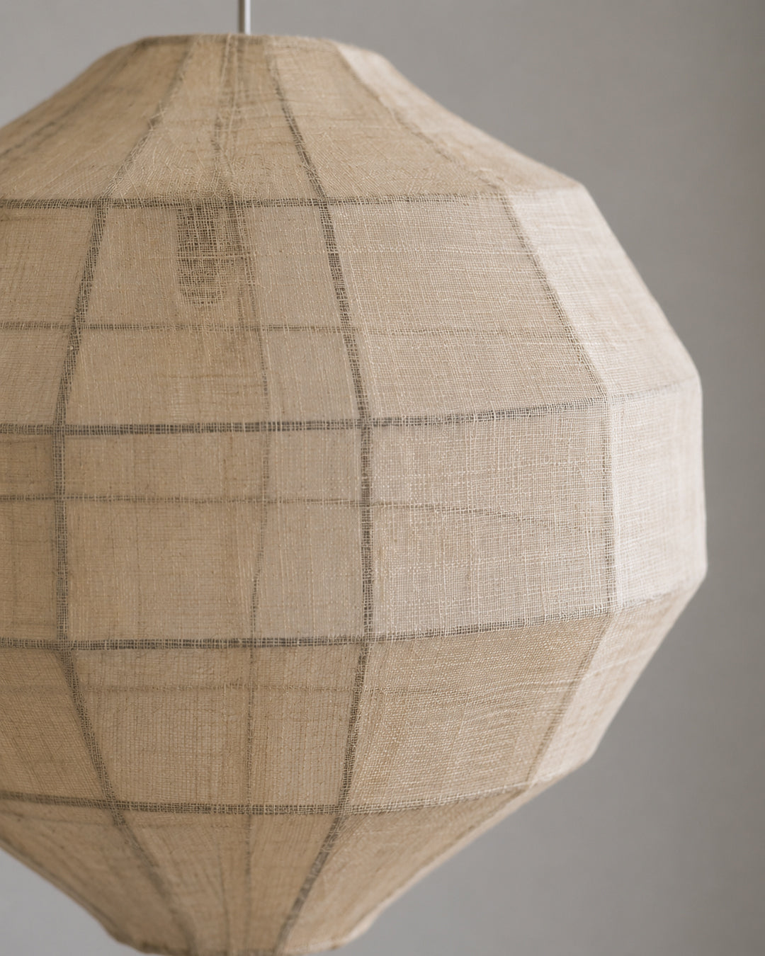 Japandi Natural Plant Fiber Pendant Light – Woven Design with Adjustable Cord
