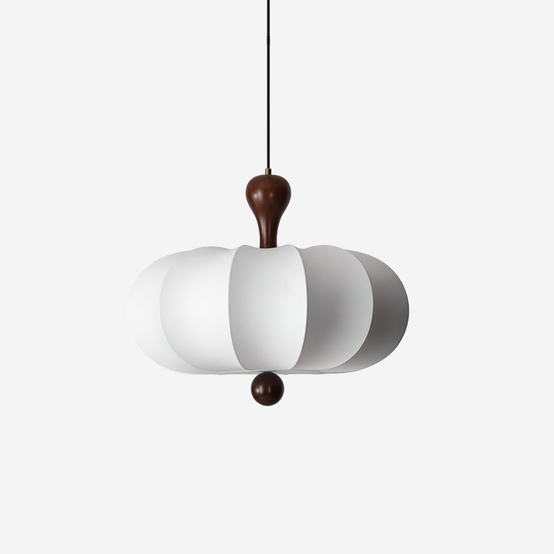 Japandi Dining Pendant Light – Organic Design with Walnut Wood Details