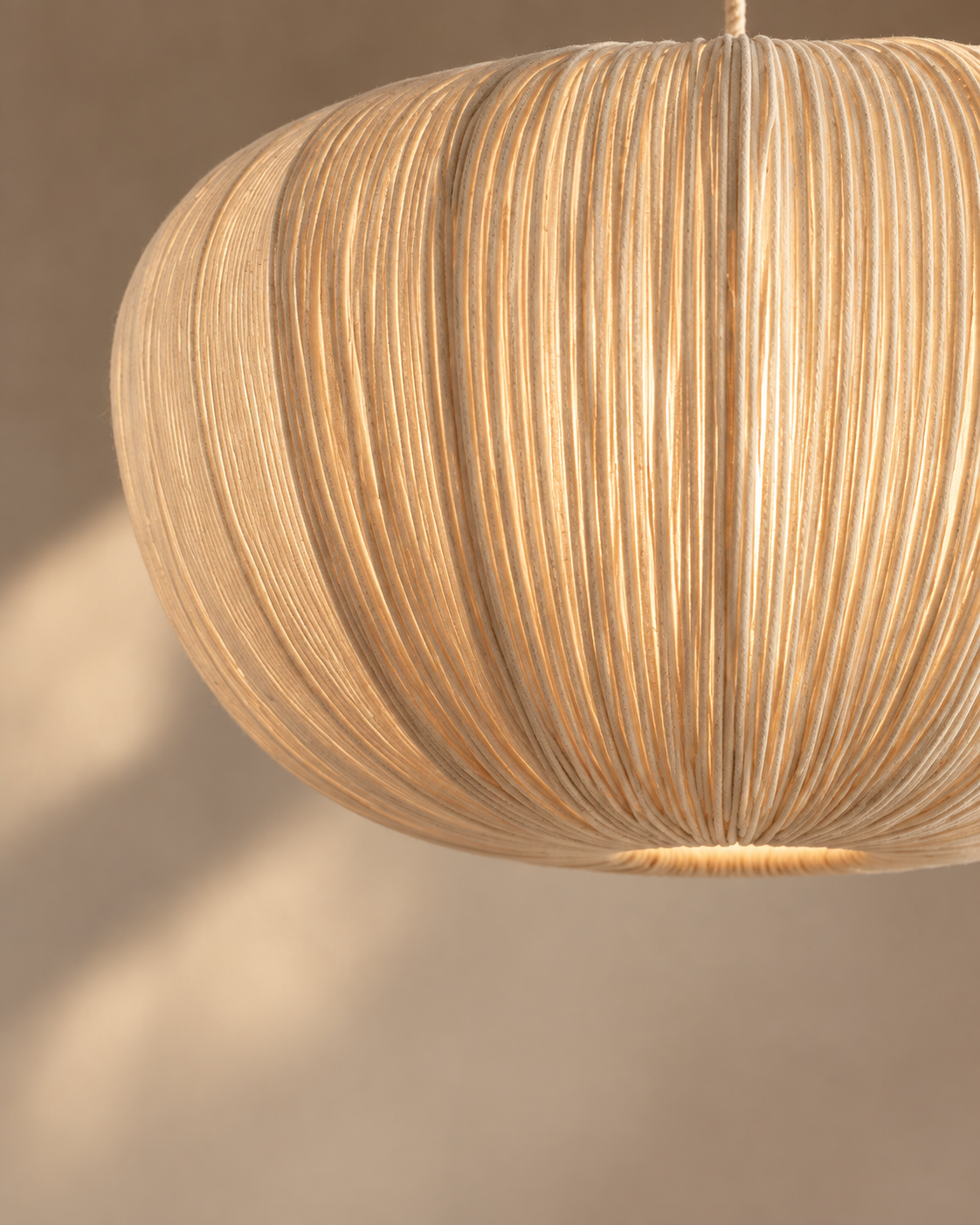 Japandi Linen Dining Pendant Light – Organic Design