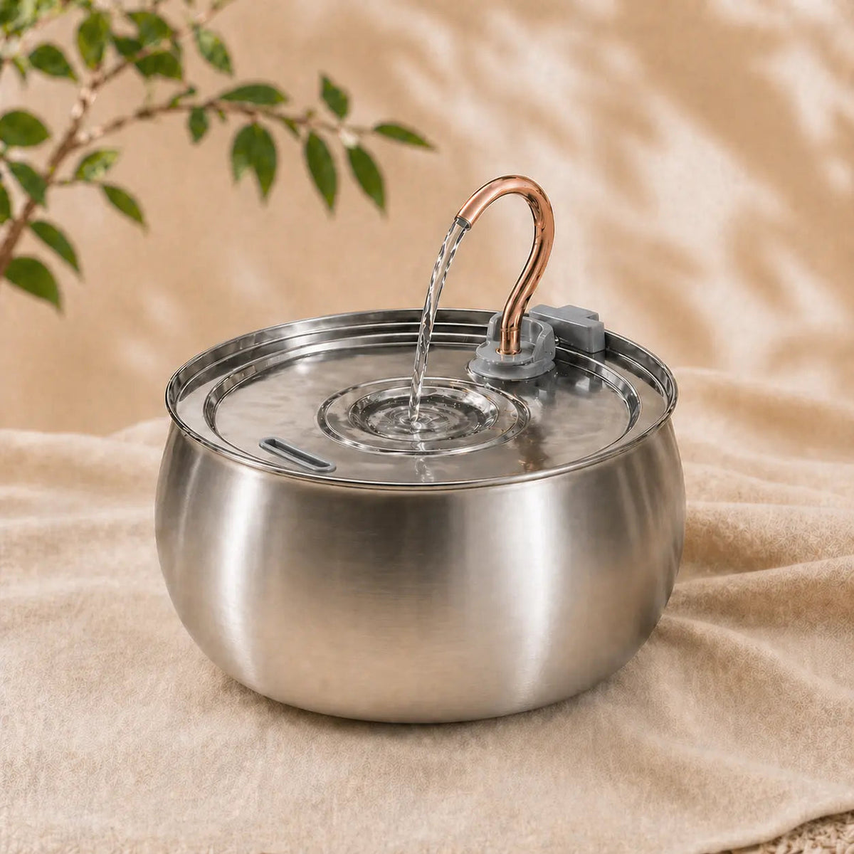 Stainless Steel Cat Water Fountain – 4L Capacity with Ultra-Quiet Pump