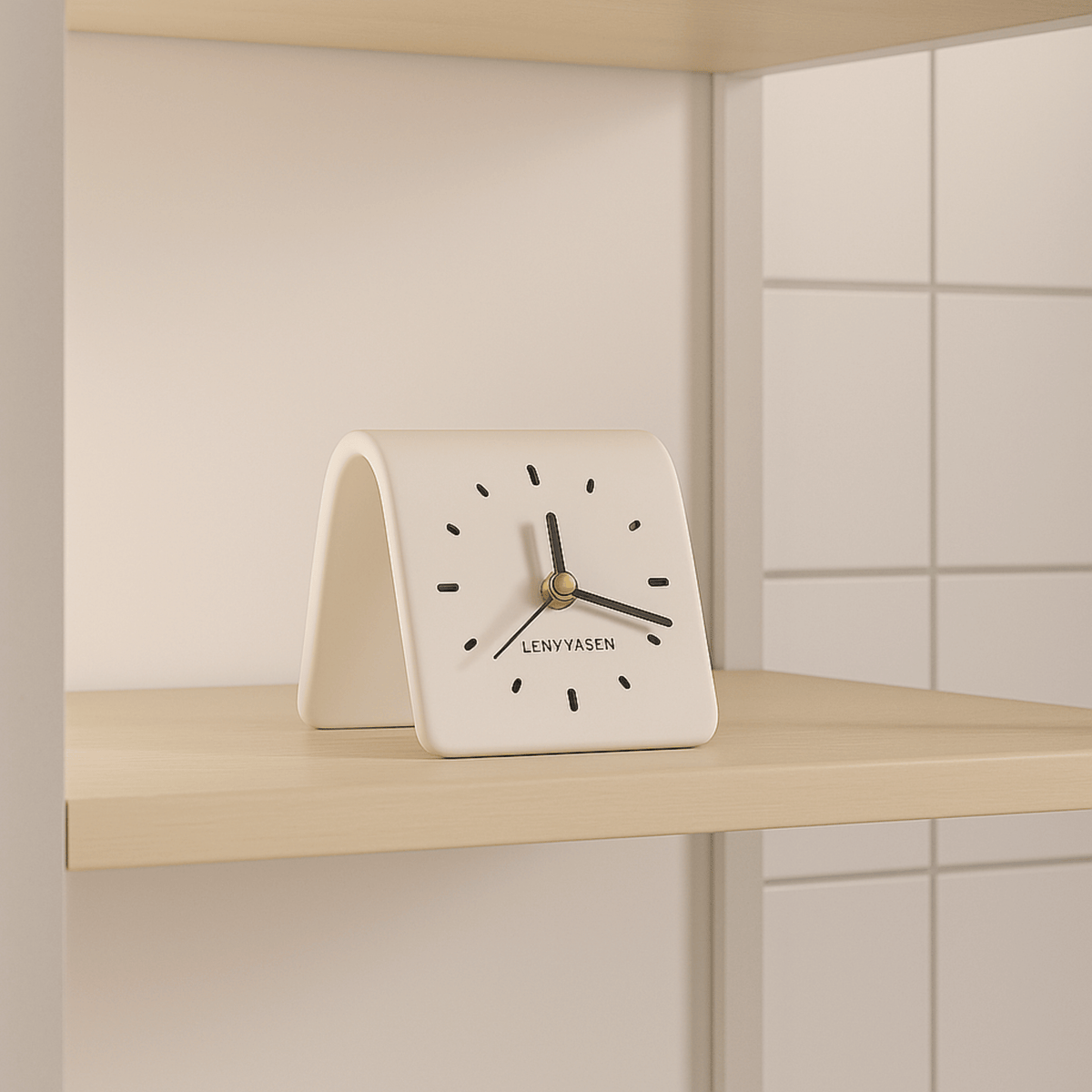 Ceramic Desk Clock – Minimalist Design with Silent Sweep Hands