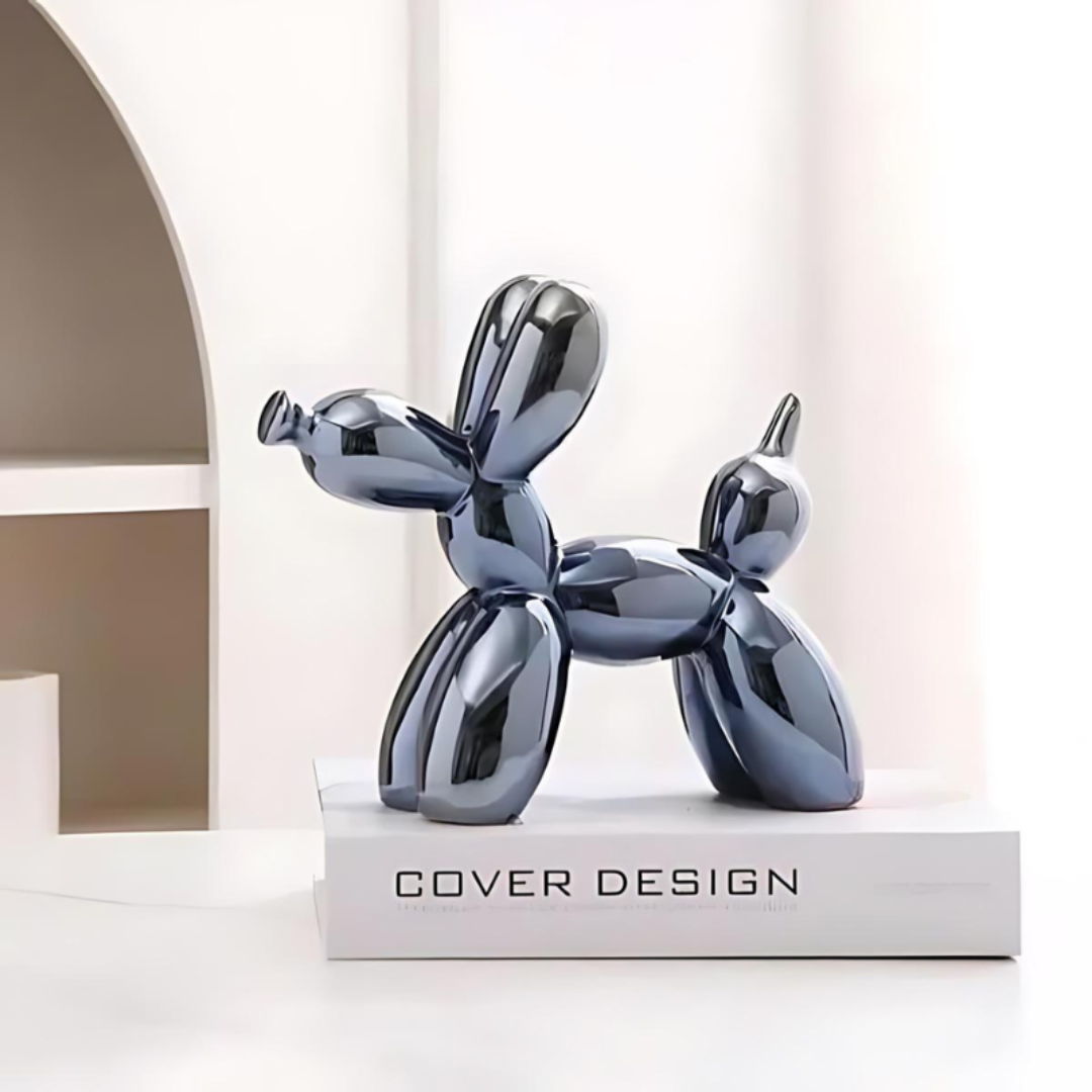 Ceramic Balloon Dog Sculpture in Colorful Finish
