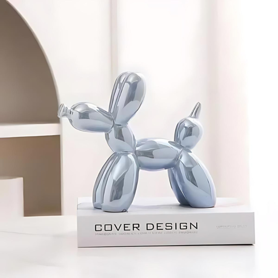 Ceramic Balloon Dog Sculpture in Colorful Finish
