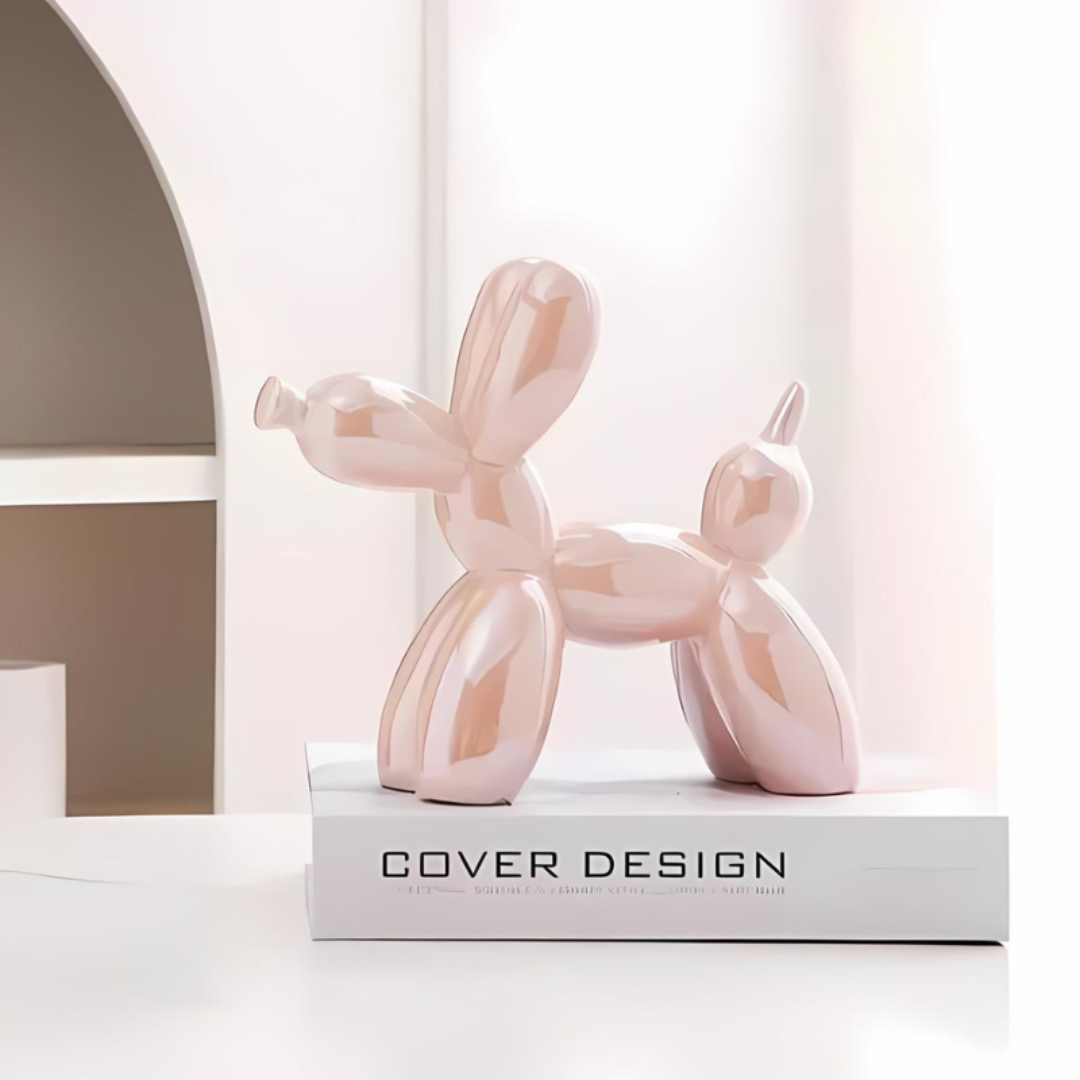 Ceramic Balloon Dog Sculpture in Colorful Finish