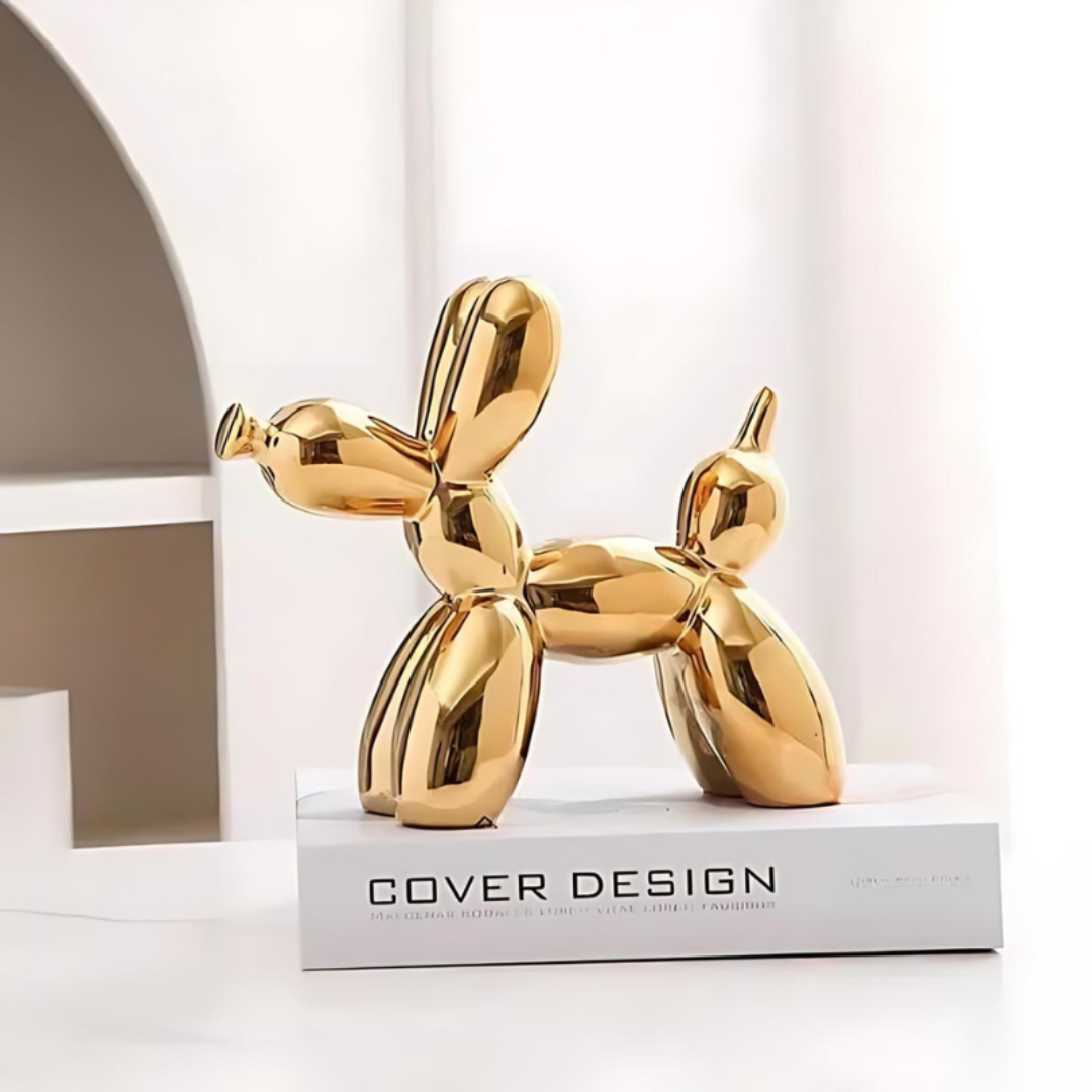 Ceramic Balloon Dog Sculpture in Colorful Finish