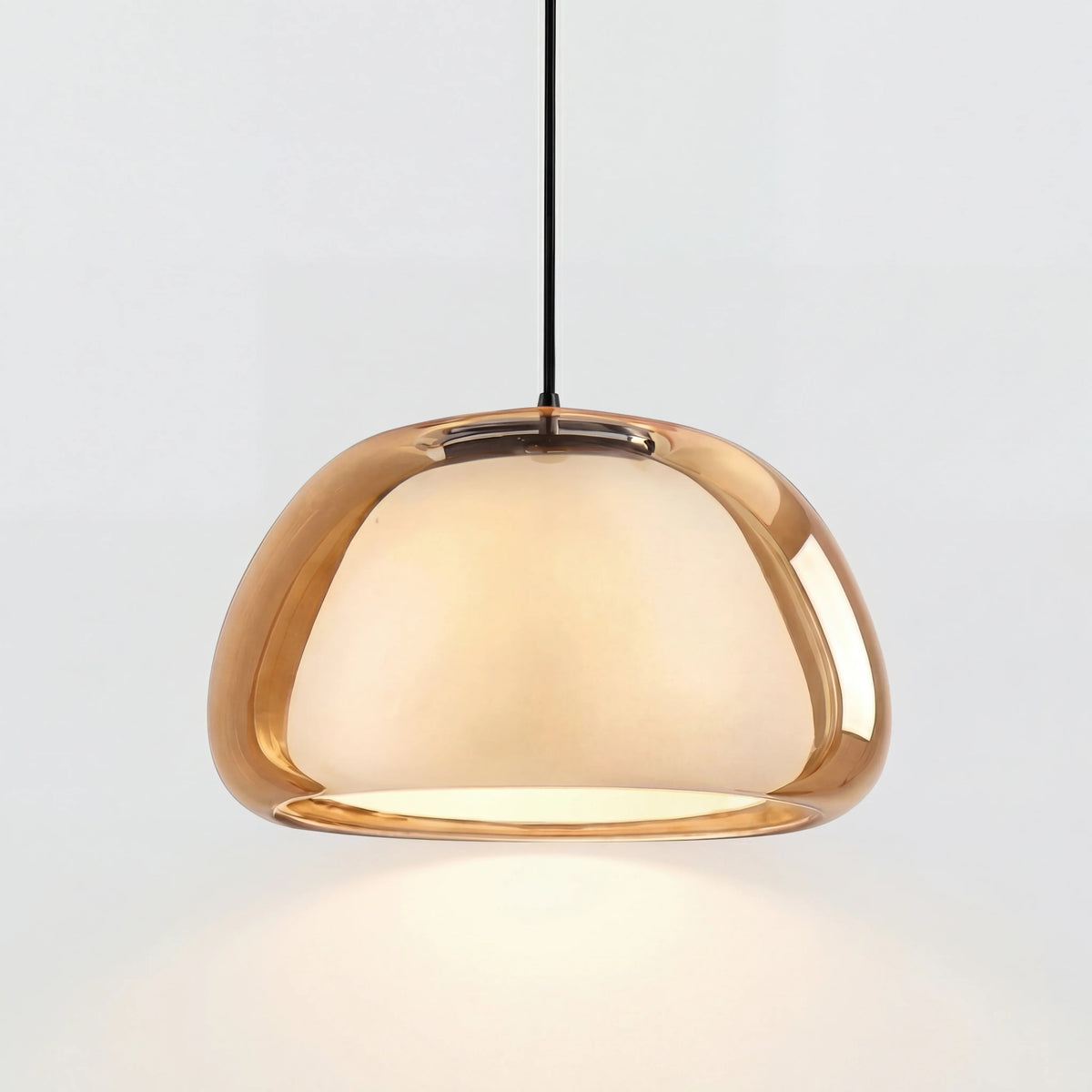 Crystalline Pendant Light – Elegant Glass Dining Light with Warm Glow