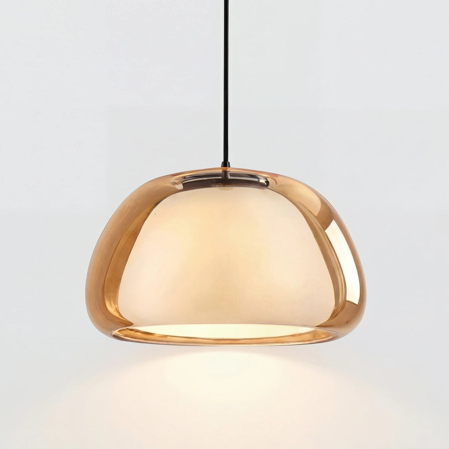 Crystalline Pendant Light – Elegant Glass Dining Light with Warm Glow