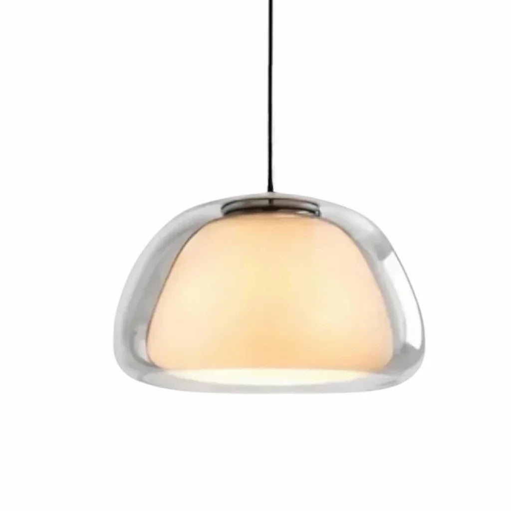 Crystalline Pendant Light – Elegant Glass Dining Light with Warm Glow