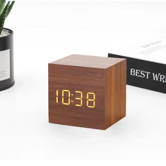LED Light Alarm Clock – Minimalist Design with Sound Activation