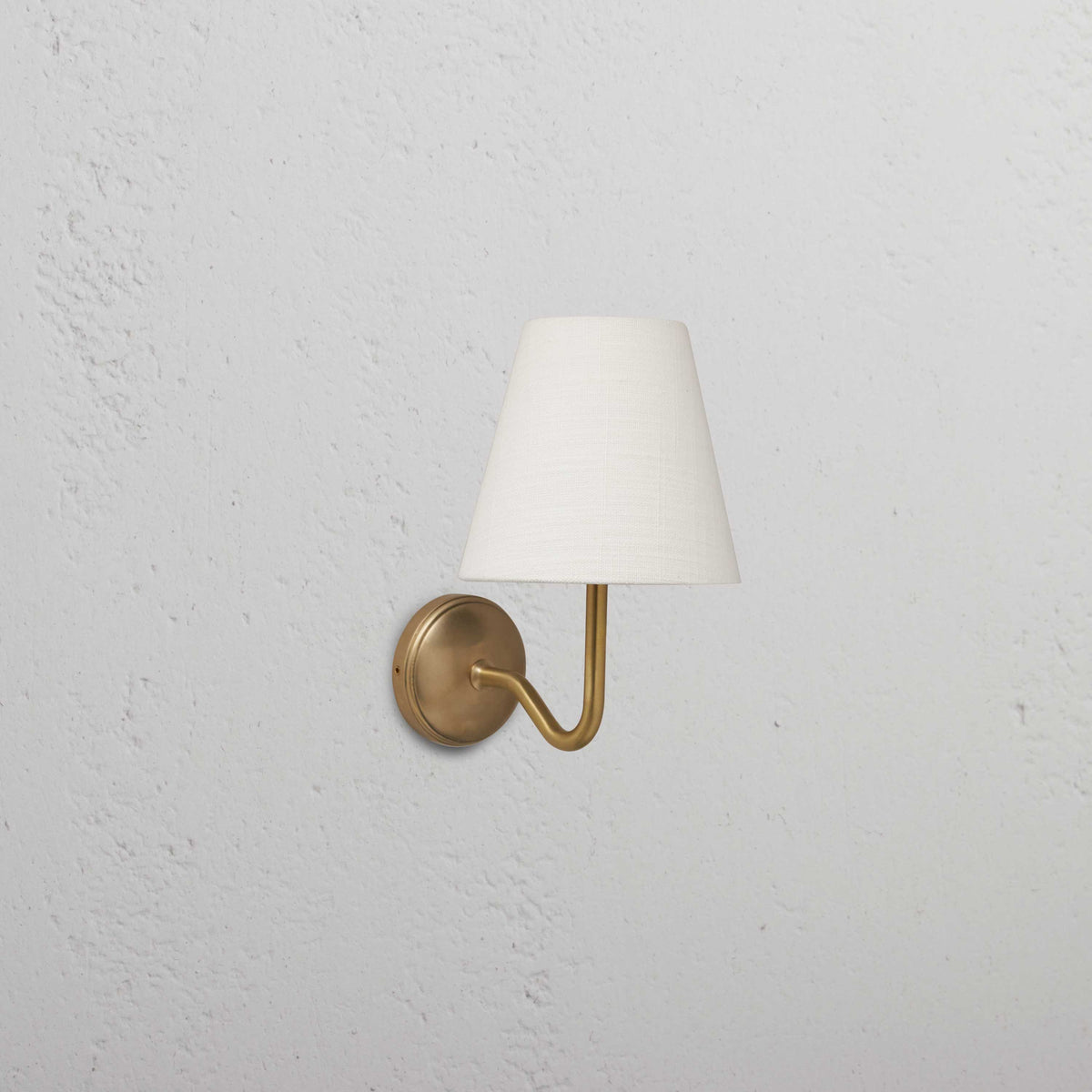 Small Brass Wall Light – Alabaster White with Antique Finish for Minimalist Design