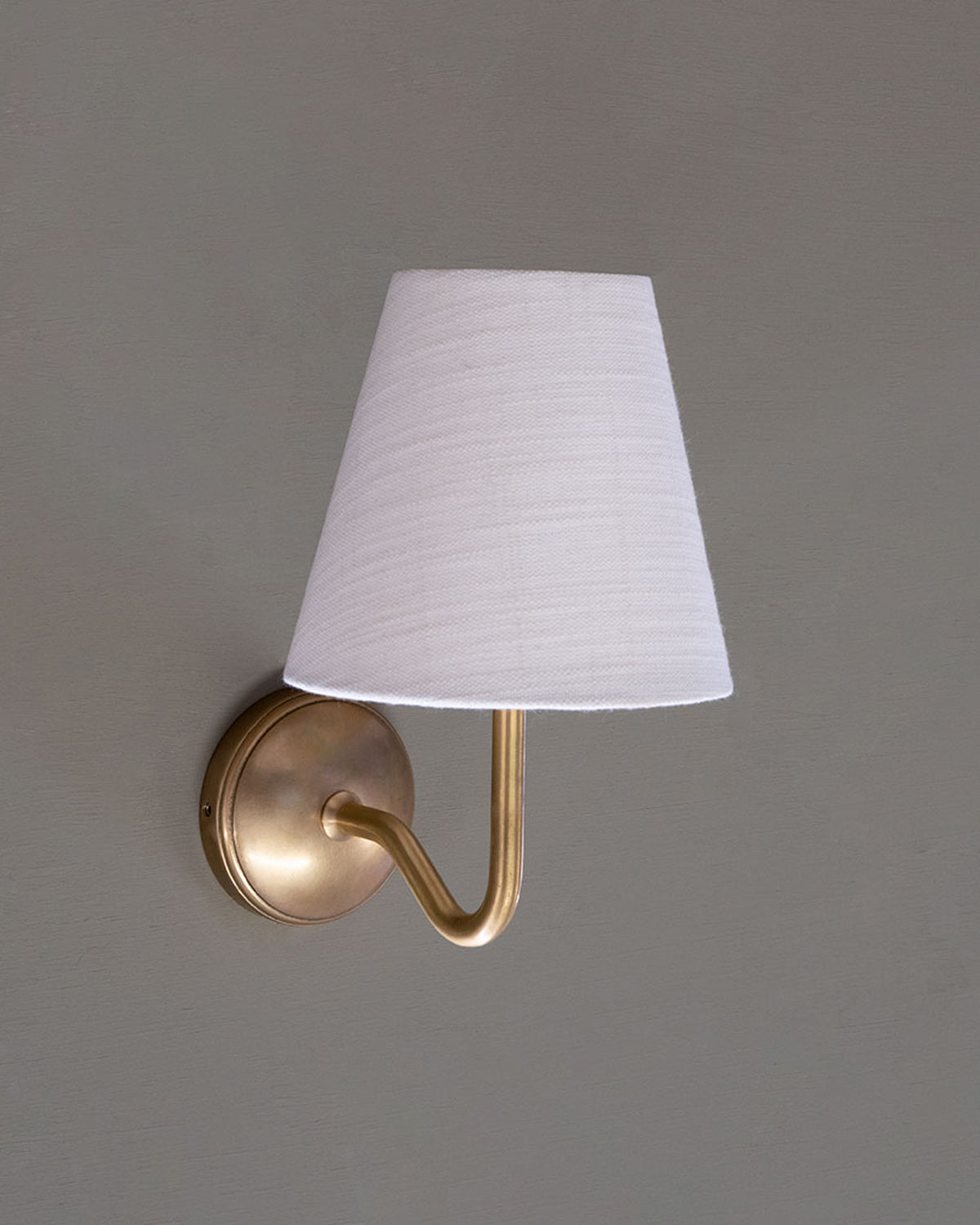 Small Brass Wall Light – Alabaster White with Antique Finish for Minimalist Design