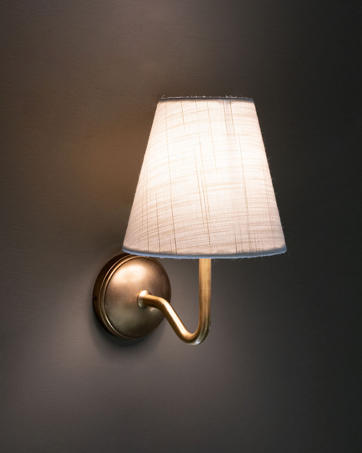 Small Brass Wall Light – Alabaster White with Antique Finish for Minimalist Design