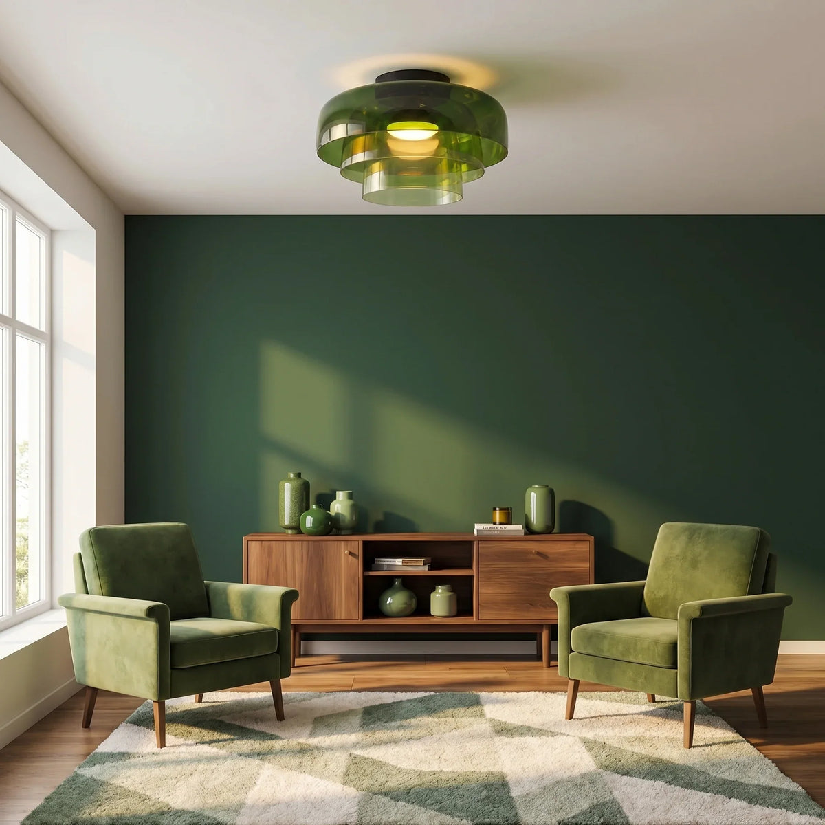 Layered Glass Ceiling Light