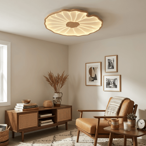 Acrylic Ceiling Light – Lotus Leaf Design with Soft, Comfortable Light