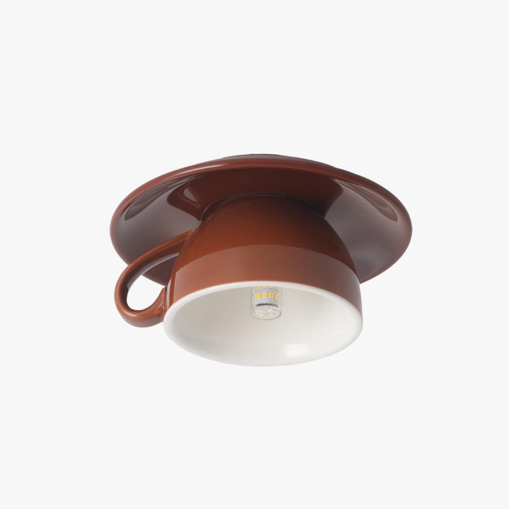 Ceramic Ceiling Light – Unique, Charming Coffee Cup Design