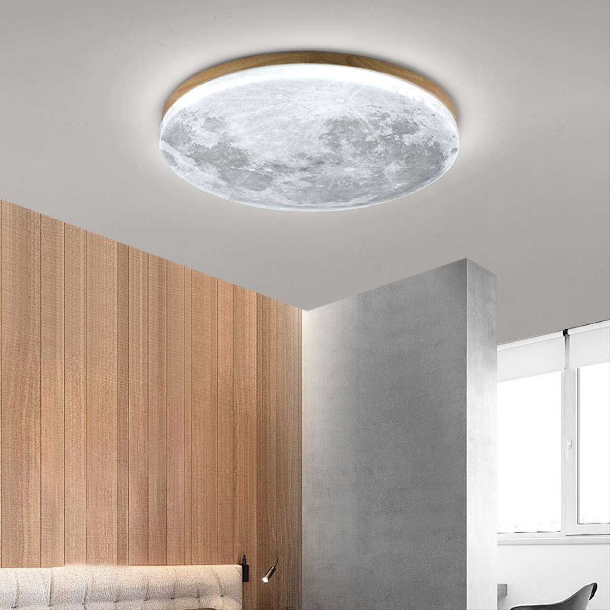 Moon Ceiling Light – Adjustable Brightness in Acrylic and Metal
