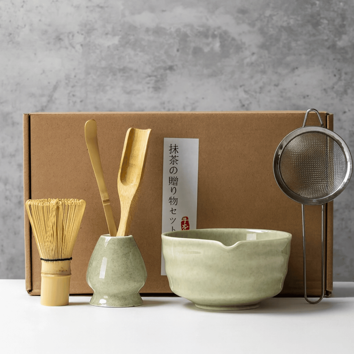 Matcha Set – Ceramic Bowl and Bamboo Tools for Traditional Tea Ceremony