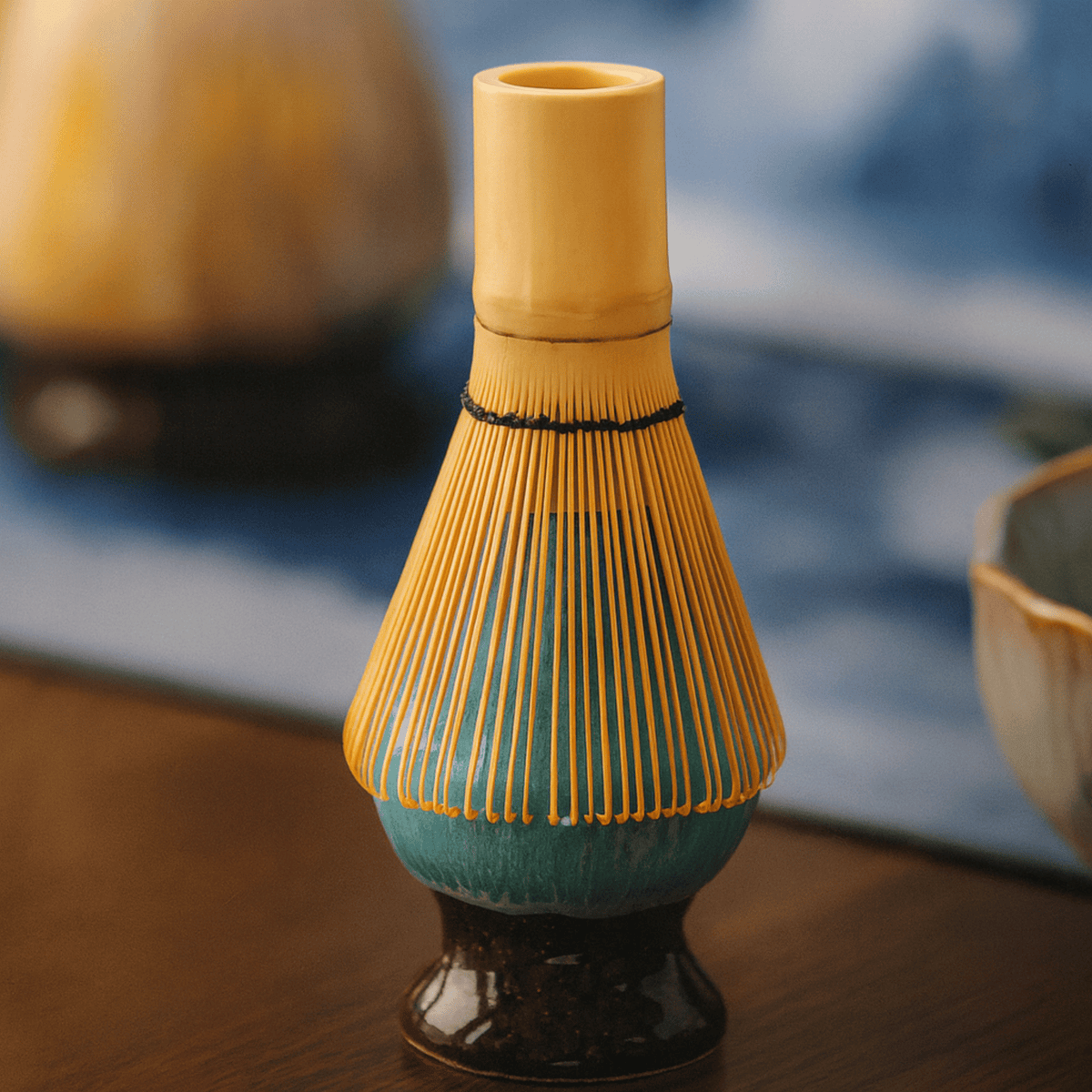 Ceramic Matcha Set – 8 Pieces with Kiln Glaze and Bamboo Tools