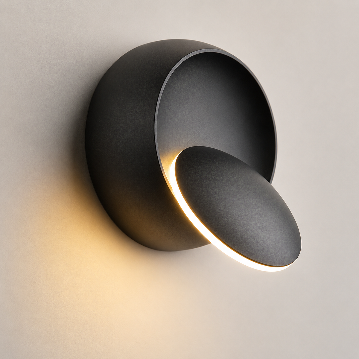 Minimalist Aluminum Wall Light – 350° Swivel Design with Flexible Lighting