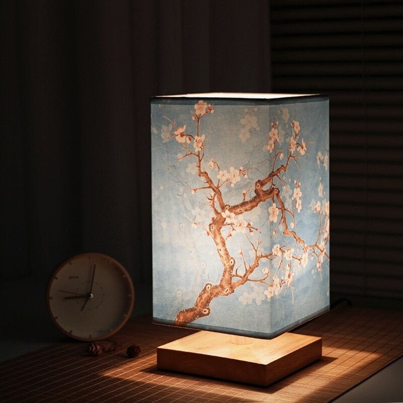 Minimalist Bamboo and Wood Table Lamp – Japanese-Scandinavian Design