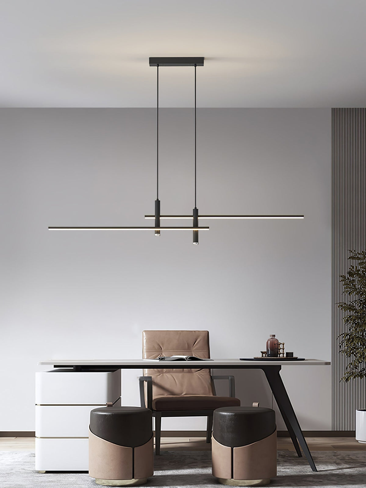 Minimalist Metal Pendant Light – Adjustable Height and Dimmable Light
