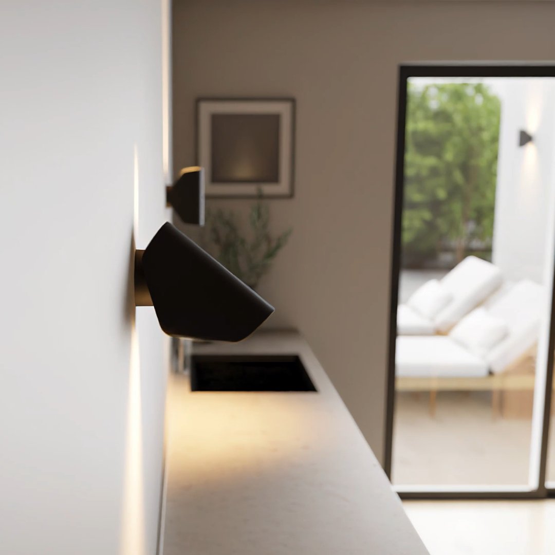 Minimalist Metal Wall Light – Elegant Up & Down Light for Indoor and Outdoor Spaces