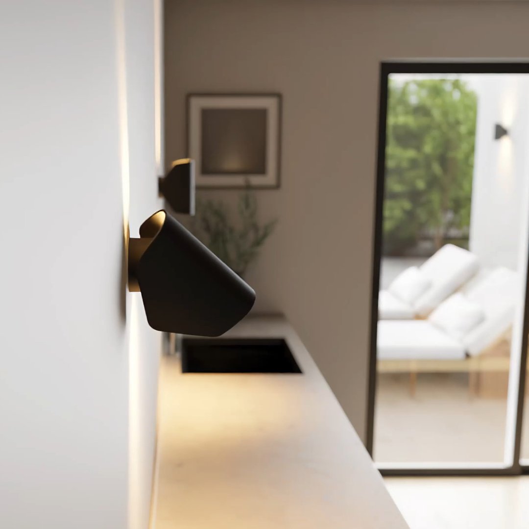 Minimalist Metal Wall Light – Elegant Up & Down Light for Indoor and Outdoor Spaces
