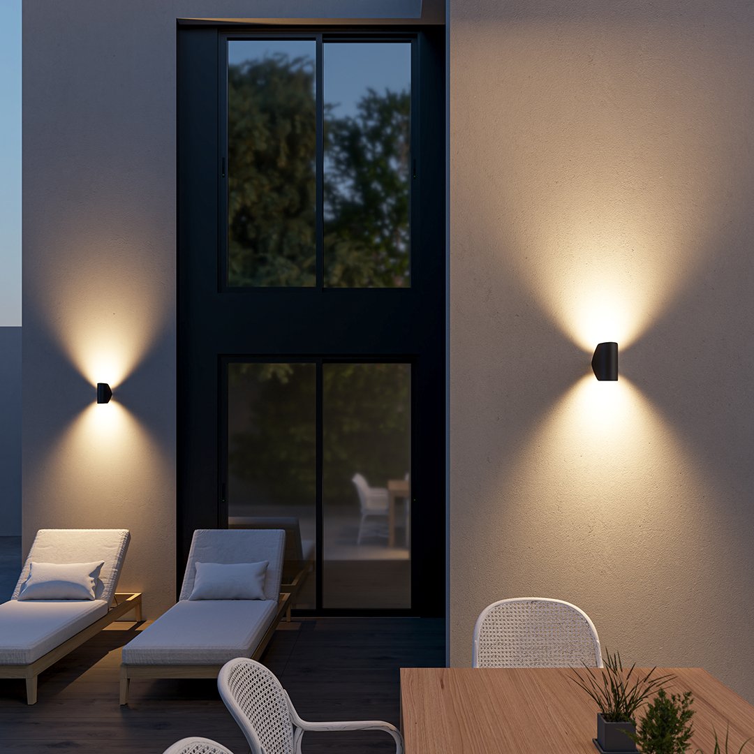 Minimalist Metal Wall Light – Elegant Up & Down Light for Indoor and Outdoor Spaces