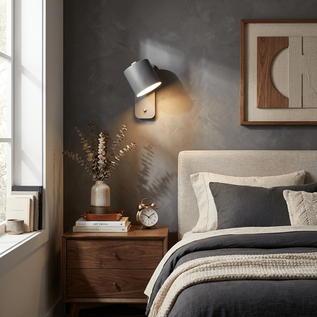 Minimalist Metal Wall Light – Swivel Spot Design with Flexible Beam Direction