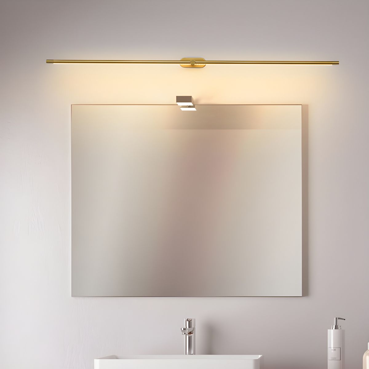 Minimalist Metal and Acrylic Wall Light – Rechargeable with Touch Control