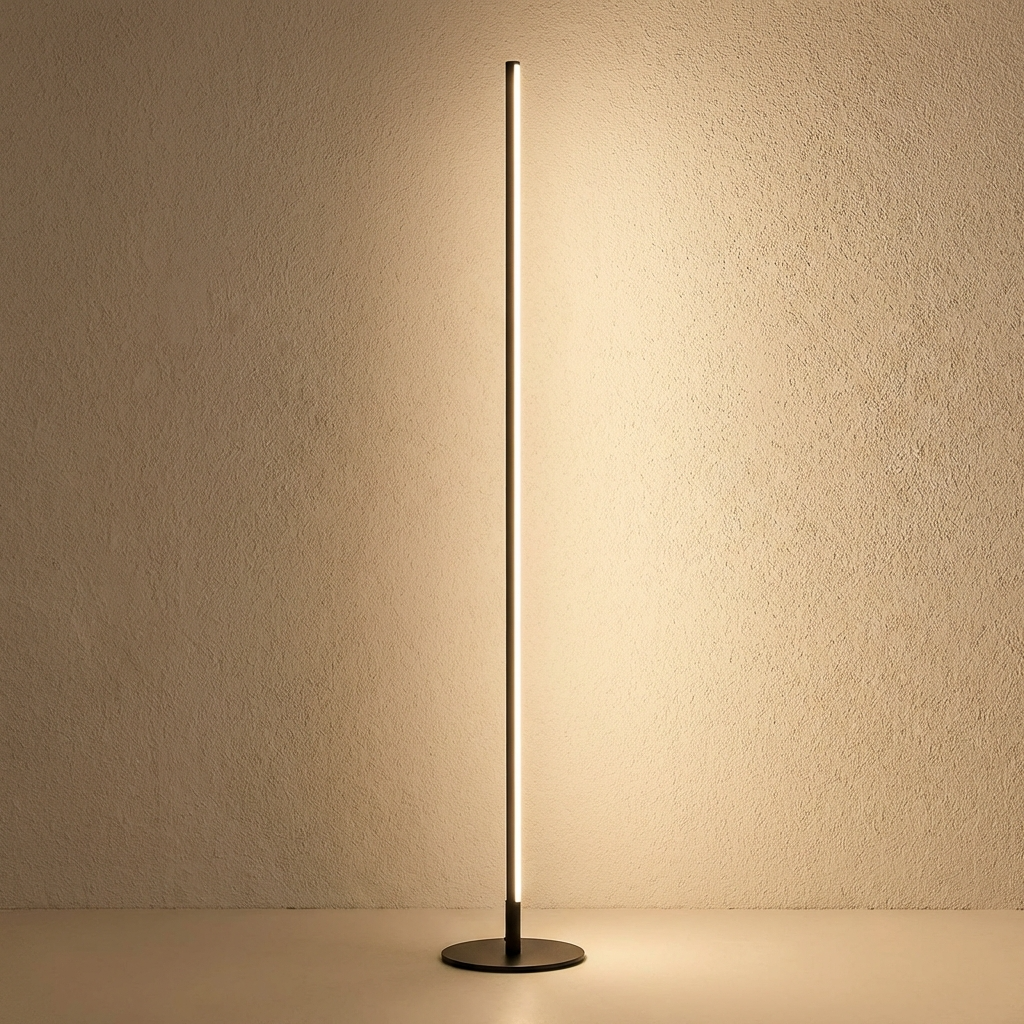 Modern Tall Metal Floor Lamp – Slim Design with Energy-Efficient LED