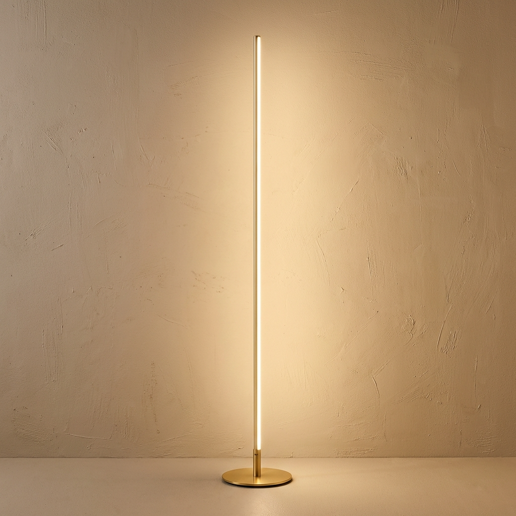 Modern Tall Metal Floor Lamp – Slim Design with Energy-Efficient LED