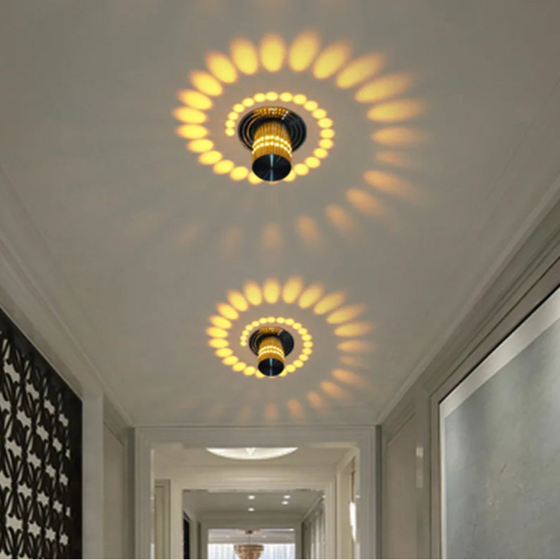 Modern LED Wall Light – Spiral Light Pattern