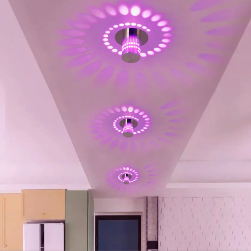 Modern LED Wall Light – Spiral Light Pattern