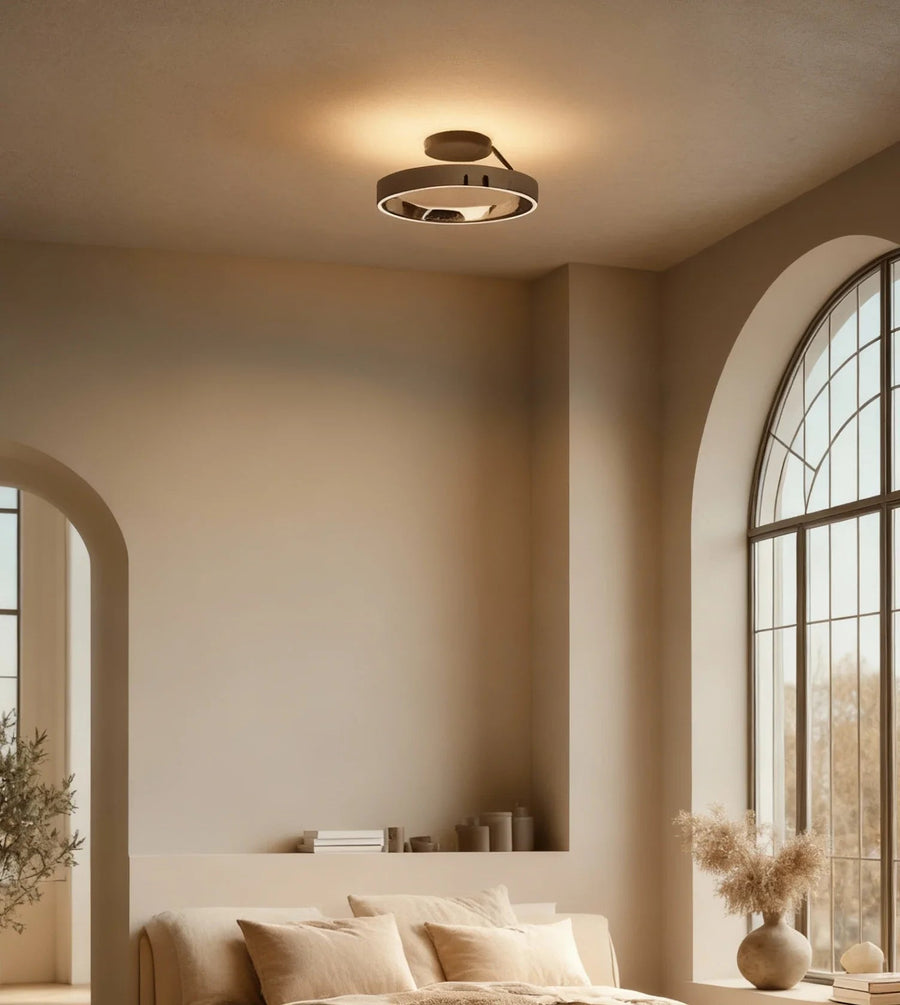 Modern Aluminum Ceiling Light – Floating Ring Design with Adjustable Brightness
