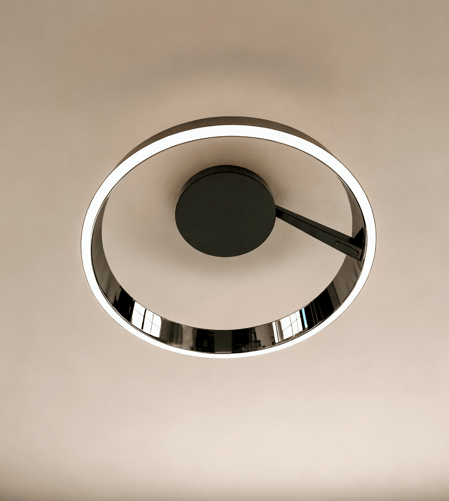 Modern Aluminum Ceiling Light – Floating Ring Design with Adjustable Brightness