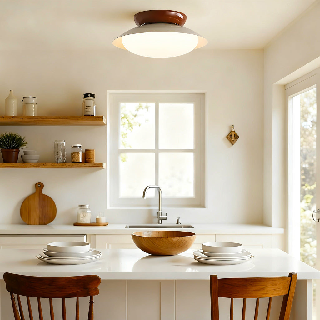 Modern Ceiling Light with Frosted Dome – Elegant Lighting for Stylish Interiors