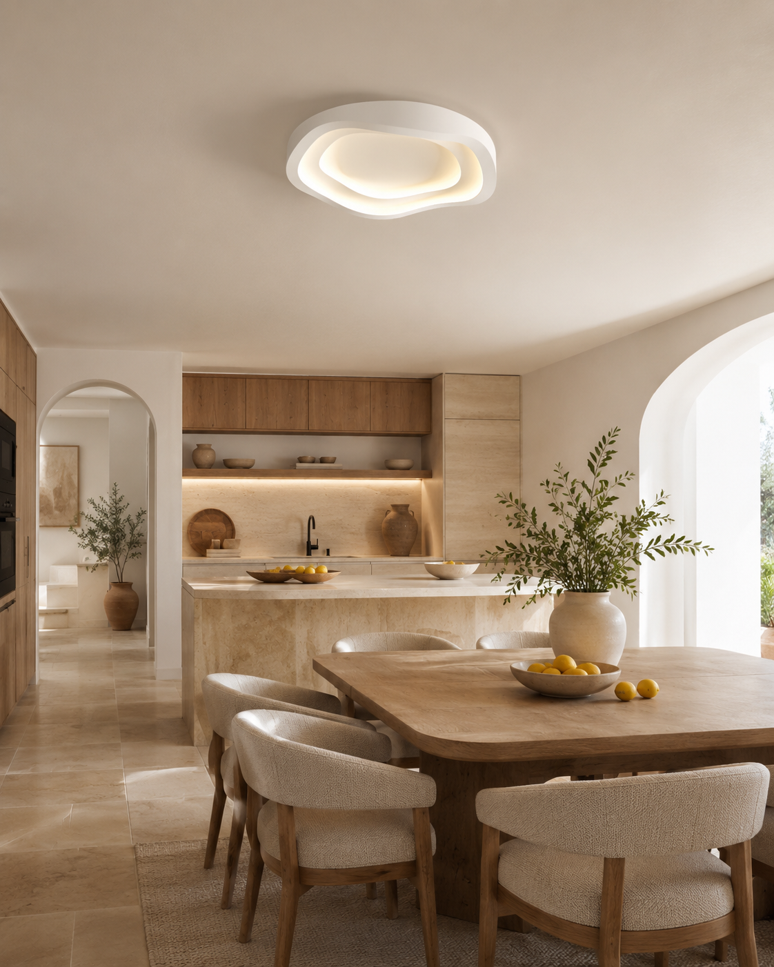 Modern Ceiling Light – Organic Silhouette with Integrated LED