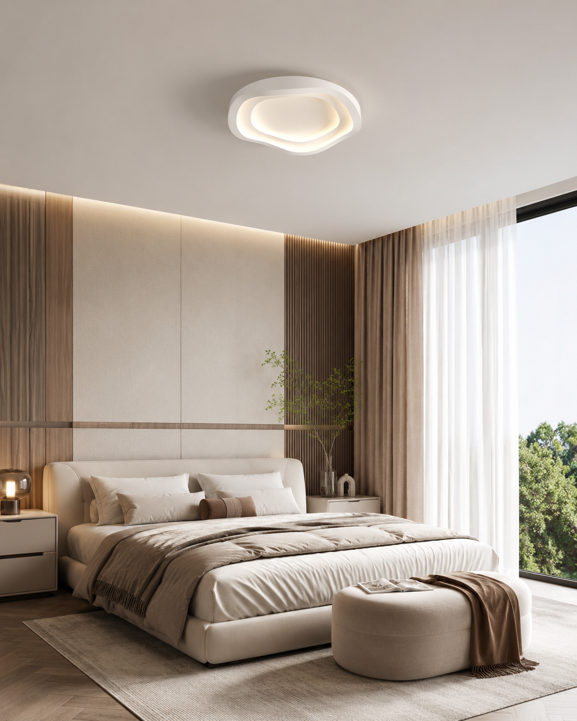 Modern Ceiling Light – Organic Silhouette with Integrated LED
