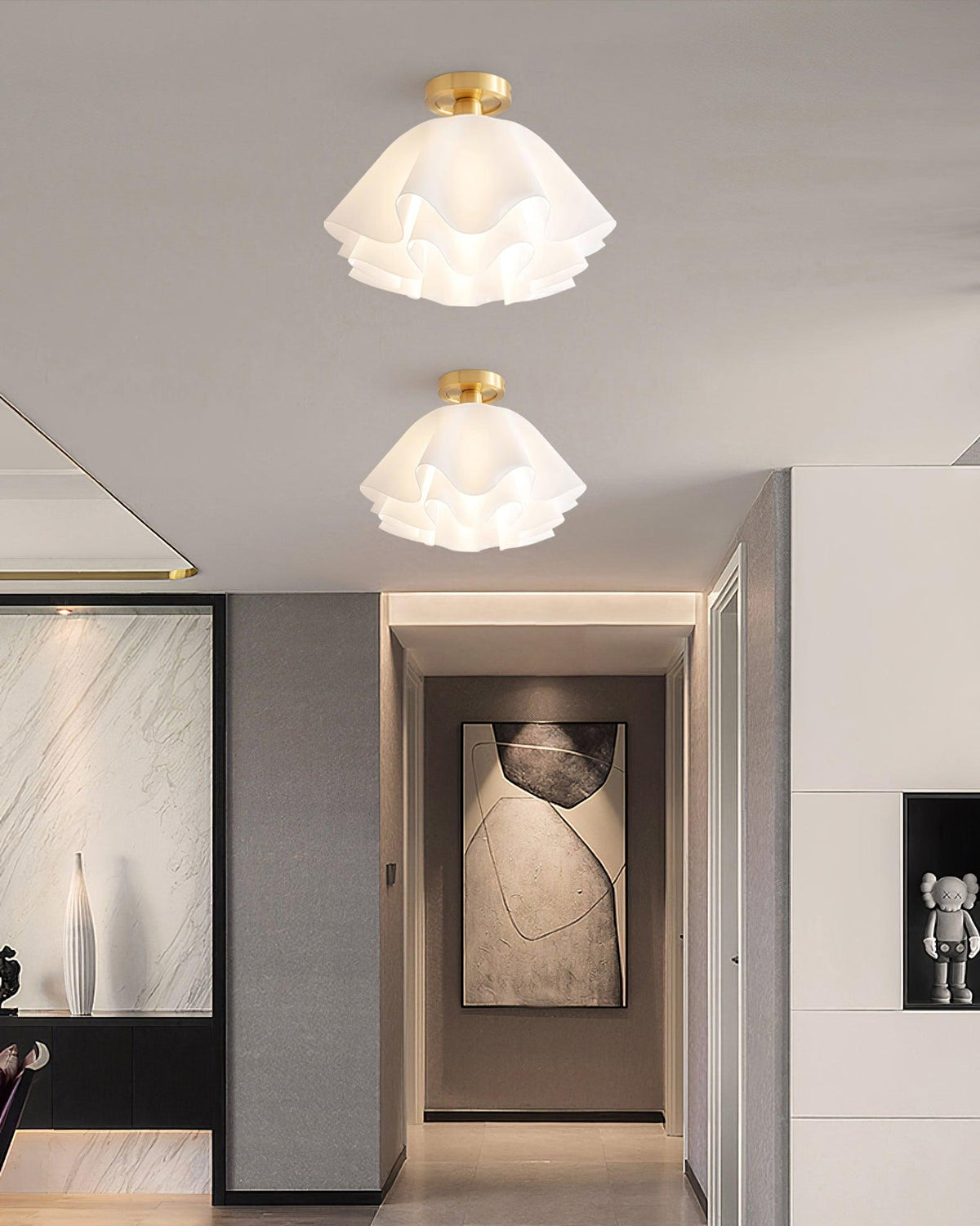 Modern Metal Ceiling Light – Warm Lighting for Living Room and Bedroom