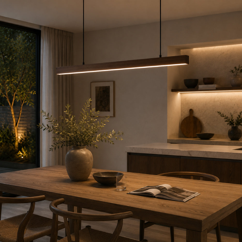 Modern Metal Pendant Light – Dimmable, Elegant Design in Black and Brown