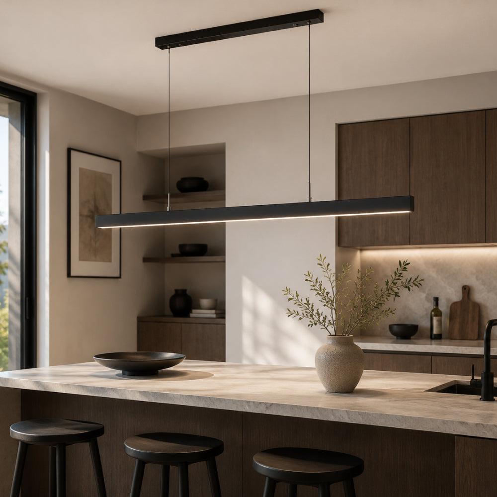 Modern Metal Pendant Light – Dimmable, Elegant Design in Black and Brown